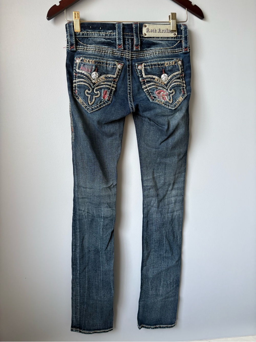 Rock Revival Women's "Raven" low rise Skinny Jeans size 25 - Picture 4 of 9